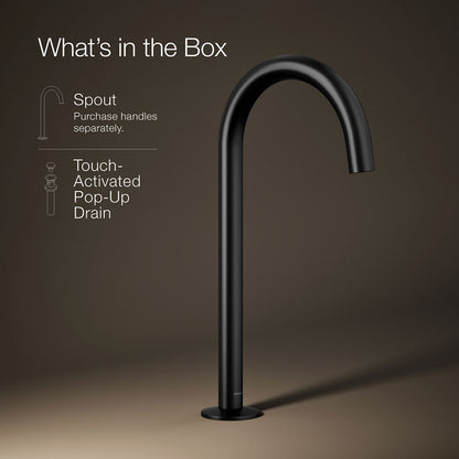 KOHLER Components Bathroom sink faucet spout with Tube design, 1.2 gpm