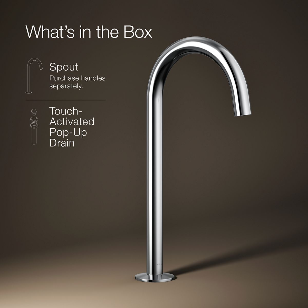 KOHLER Components Bathroom sink faucet spout with Tube design, 1.2 gpm
