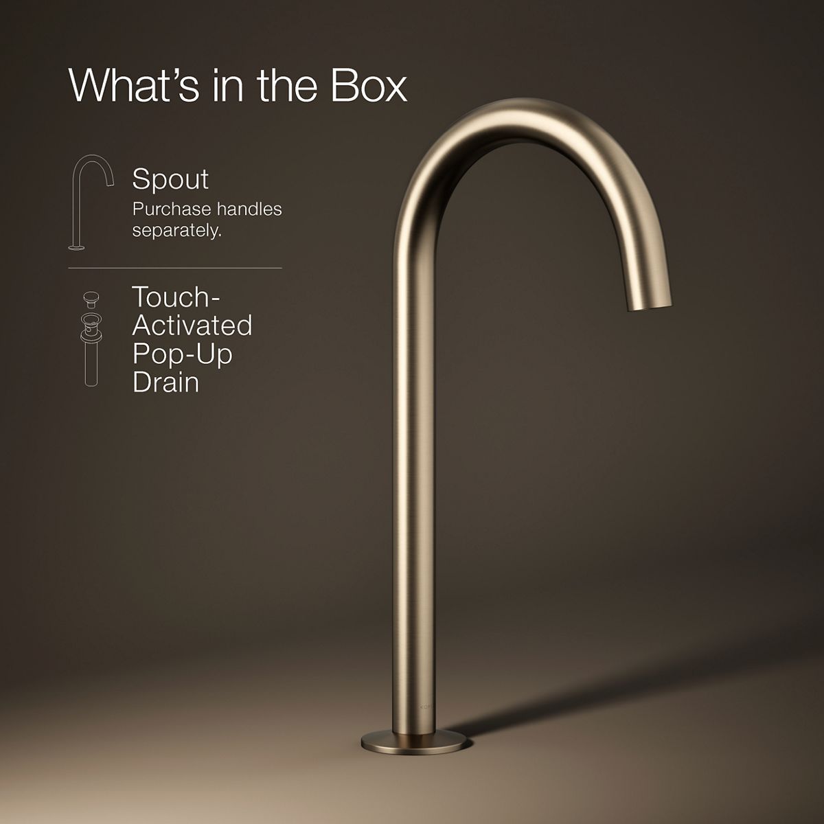 KOHLER Components Bathroom sink faucet spout with Tube design, 1.2 gpm