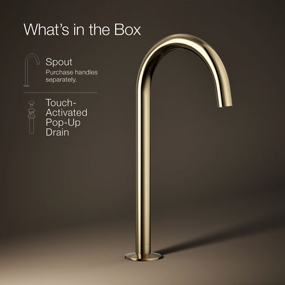 KOHLER Components Bathroom sink faucet spout with Tube design, 1.2 gpm