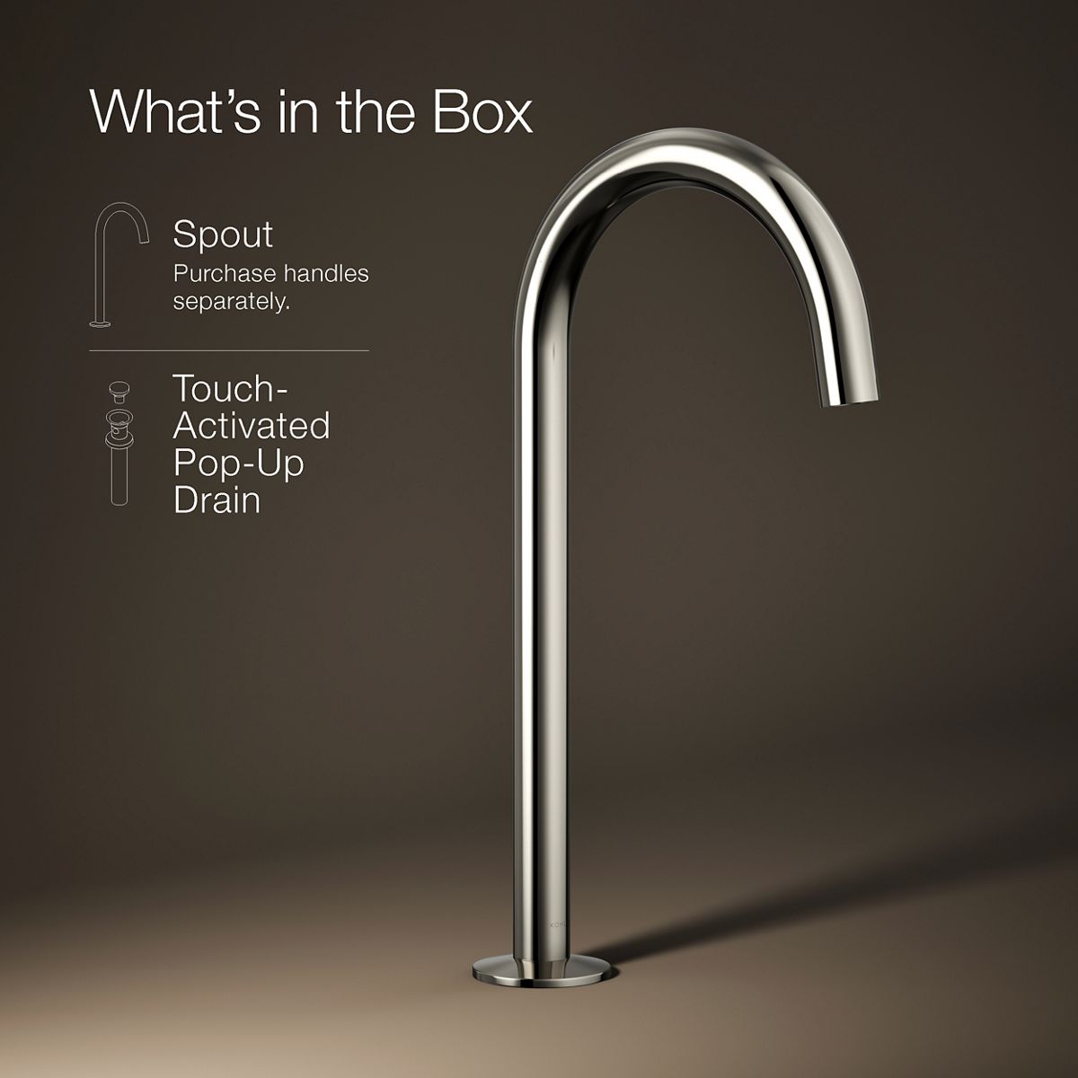 KOHLER Components Bathroom sink faucet spout with Tube design, 1.2 gpm