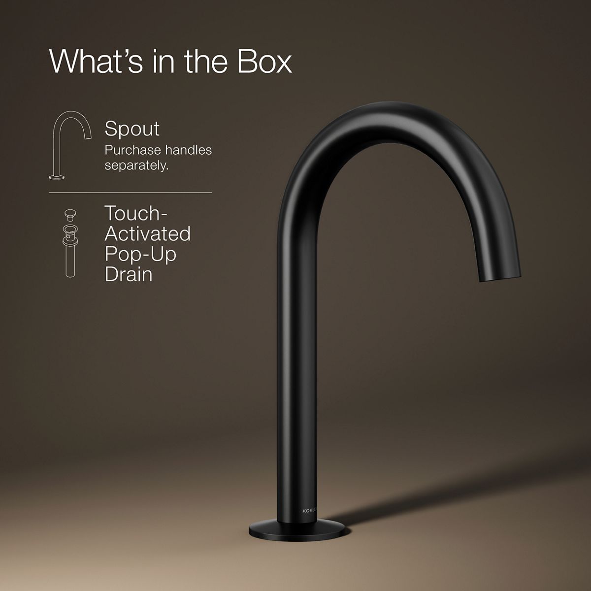 KOHLER Components Bathroom sink faucet spout with Tube design, 1.2 gpm