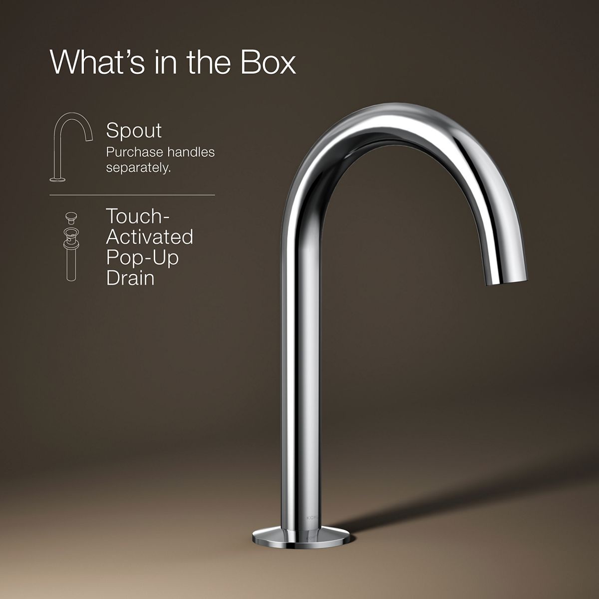 KOHLER Components Bathroom sink faucet spout with Tube design, 1.2 gpm