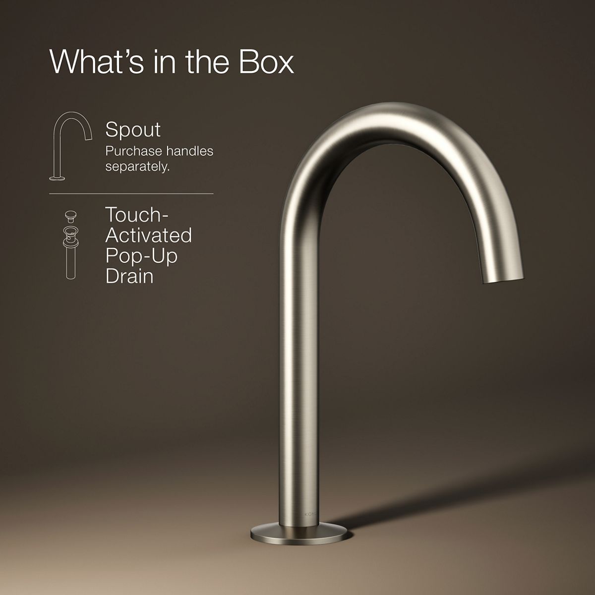 KOHLER Components Bathroom sink faucet spout with Tube design, 1.2 gpm