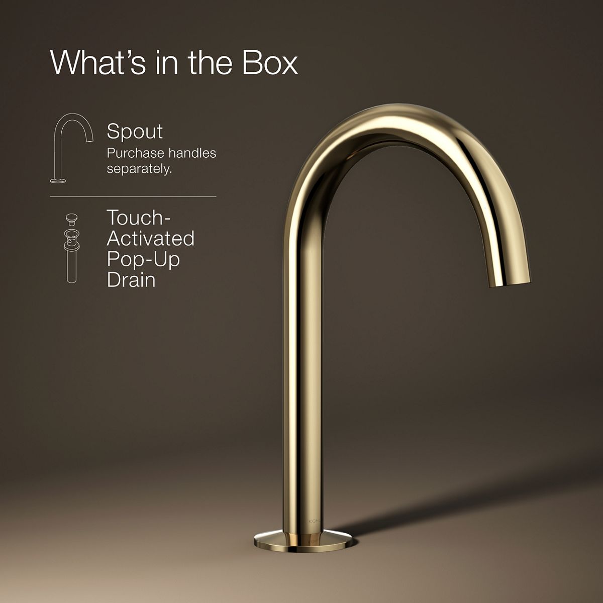 KOHLER Components Bathroom sink faucet spout with Tube design, 1.2 gpm