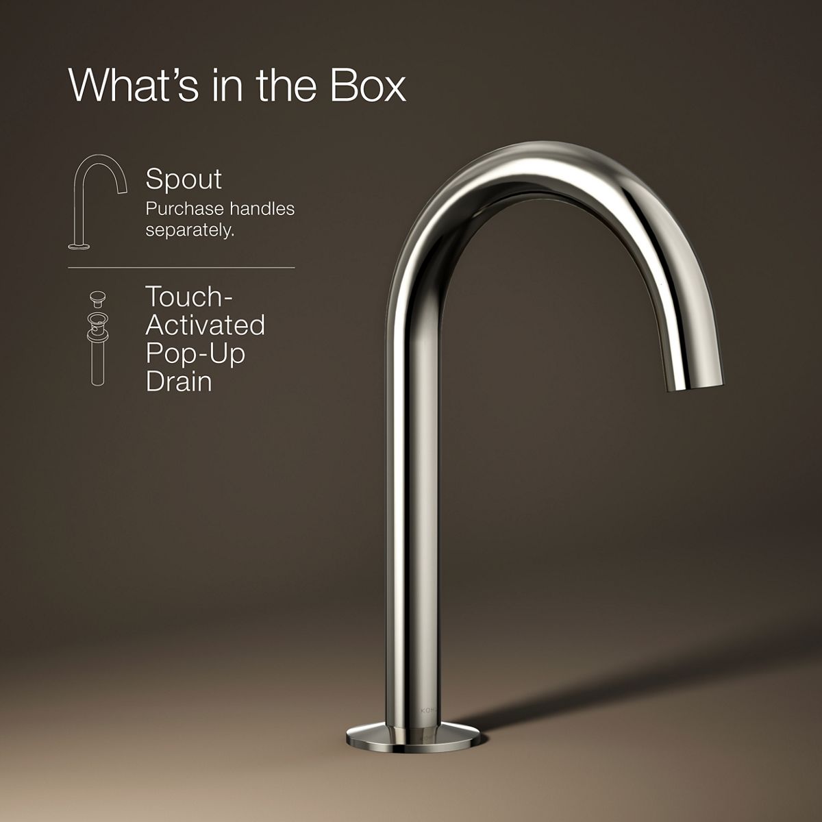KOHLER Components Bathroom sink faucet spout with Tube design, 1.2 gpm
