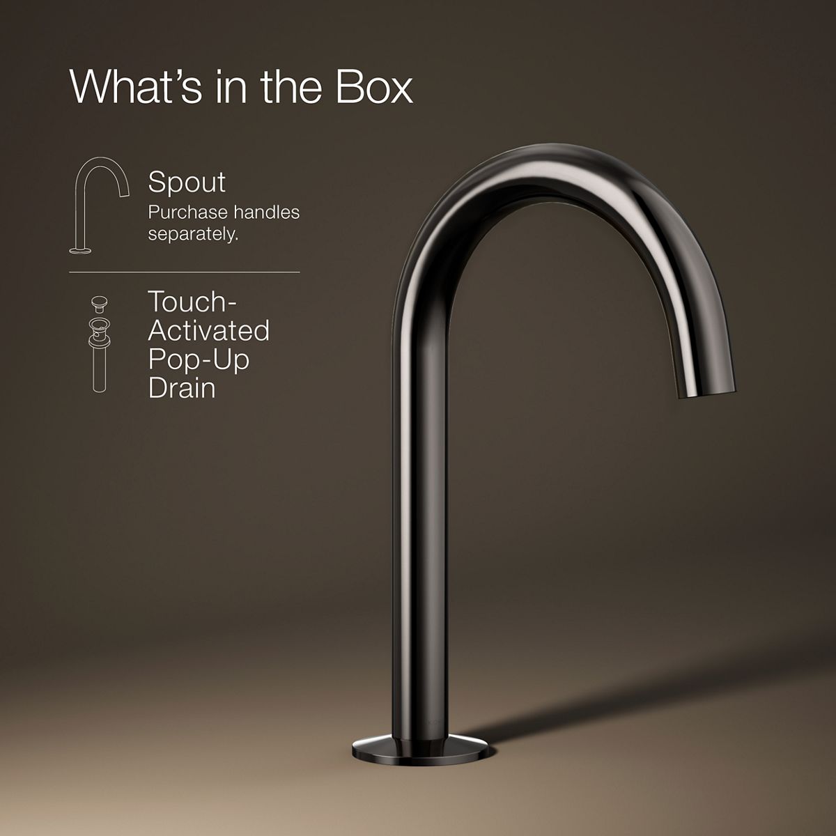 KOHLER Components Bathroom sink faucet spout with Tube design, 1.2 gpm