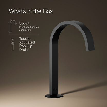 KOHLER Components Bathroom sink faucet spout with Ribbon design, 1.2 gpm