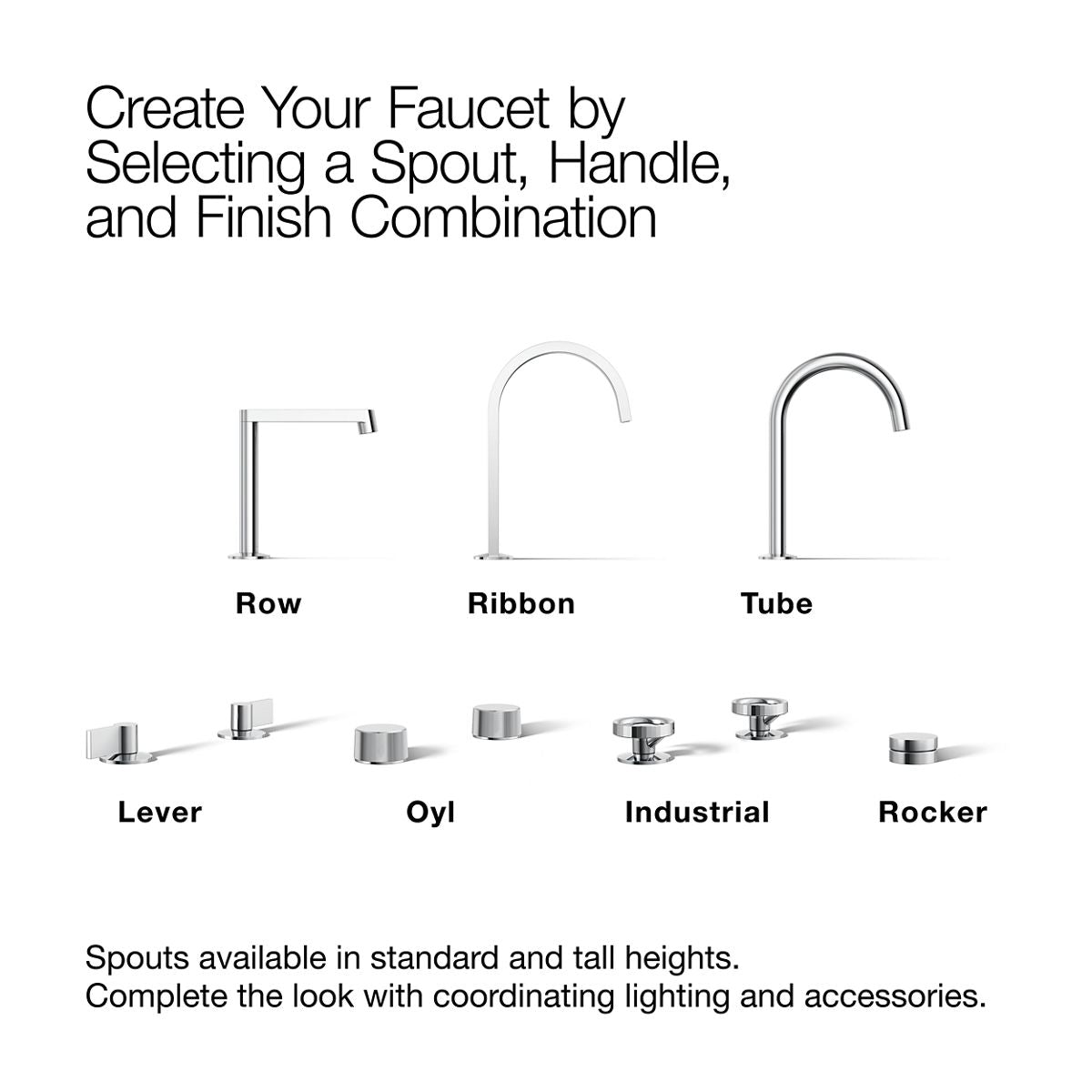 KOHLER Components Bathroom sink faucet spout with Ribbon design, 1.2 gpm