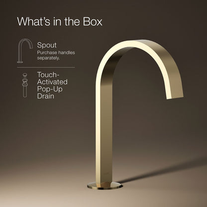 KOHLER Components Bathroom sink faucet spout with Ribbon design, 1.2 gpm