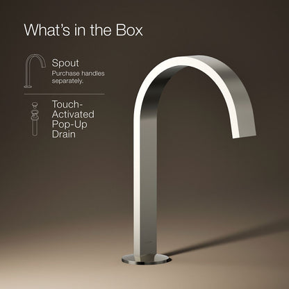 KOHLER Components Bathroom sink faucet spout with Ribbon design, 1.2 gpm