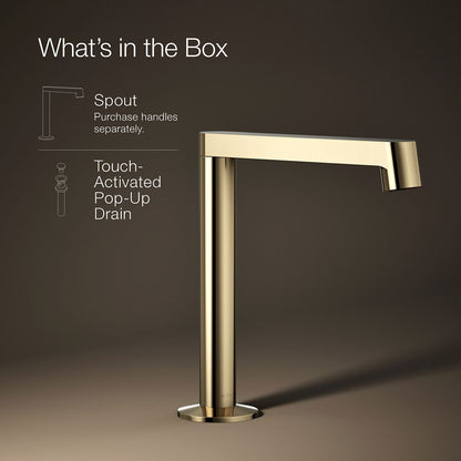 KOHLER Components Bathroom sink faucet spout with Row design, 1.2 gpm