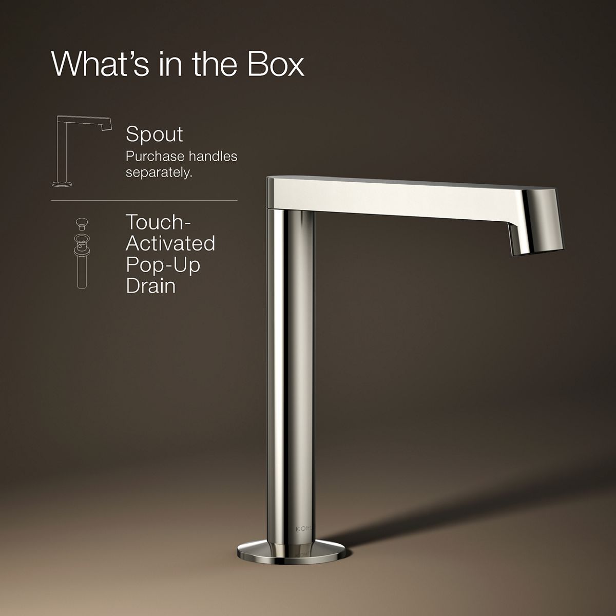 KOHLER Components Bathroom sink faucet spout with Row design, 1.2 gpm