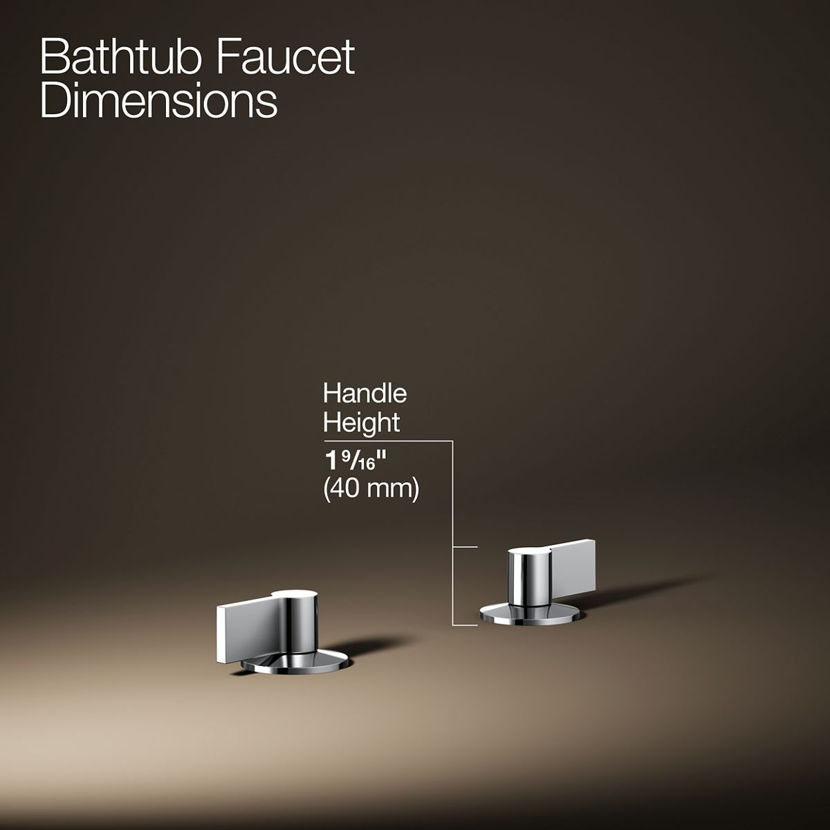 KOHLER Components Deck-mount bath faucet handles with Lever design