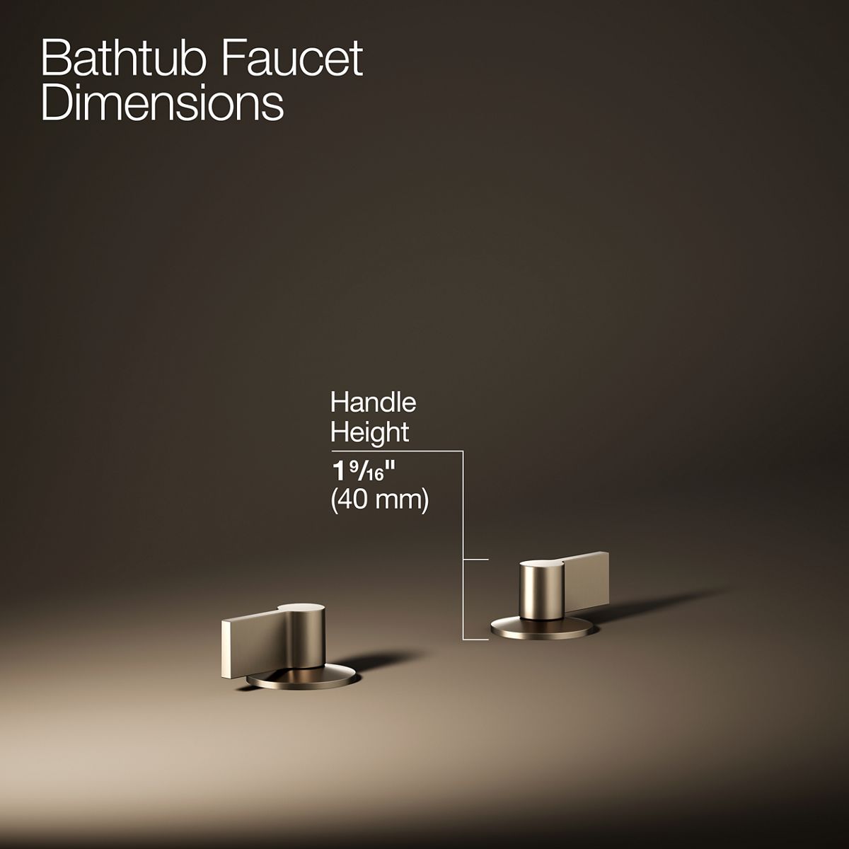 KOHLER Components Deck-mount bath faucet handles with Lever design