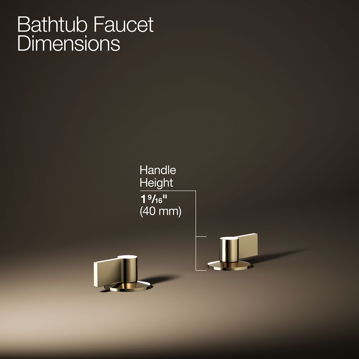 KOHLER Components Deck-mount bath faucet handles with Lever design