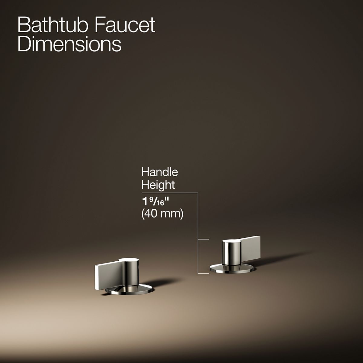 KOHLER Components Deck-mount bath faucet handles with Lever design