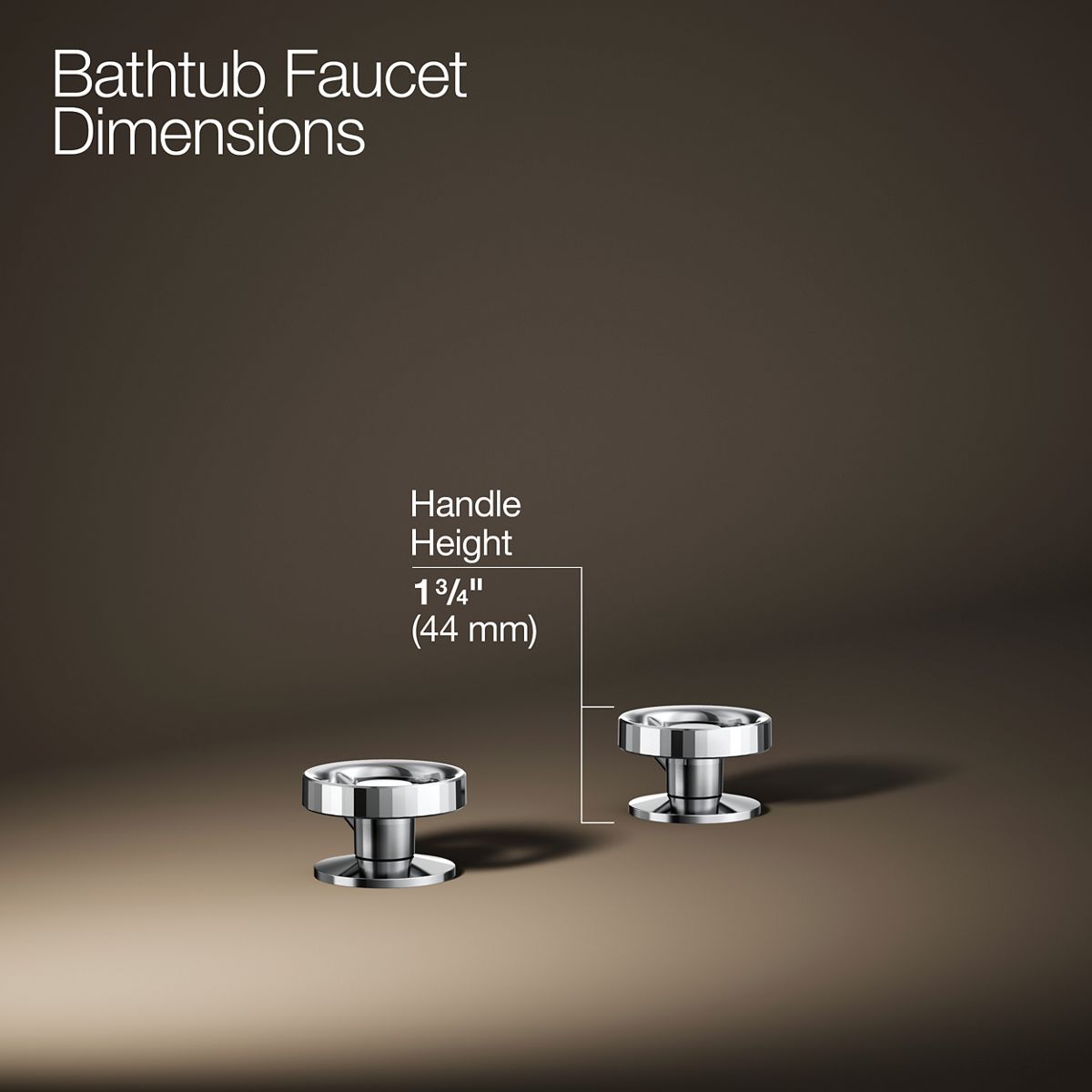 KOHLER Components Deck-mount bath faucet handles with Industrial design