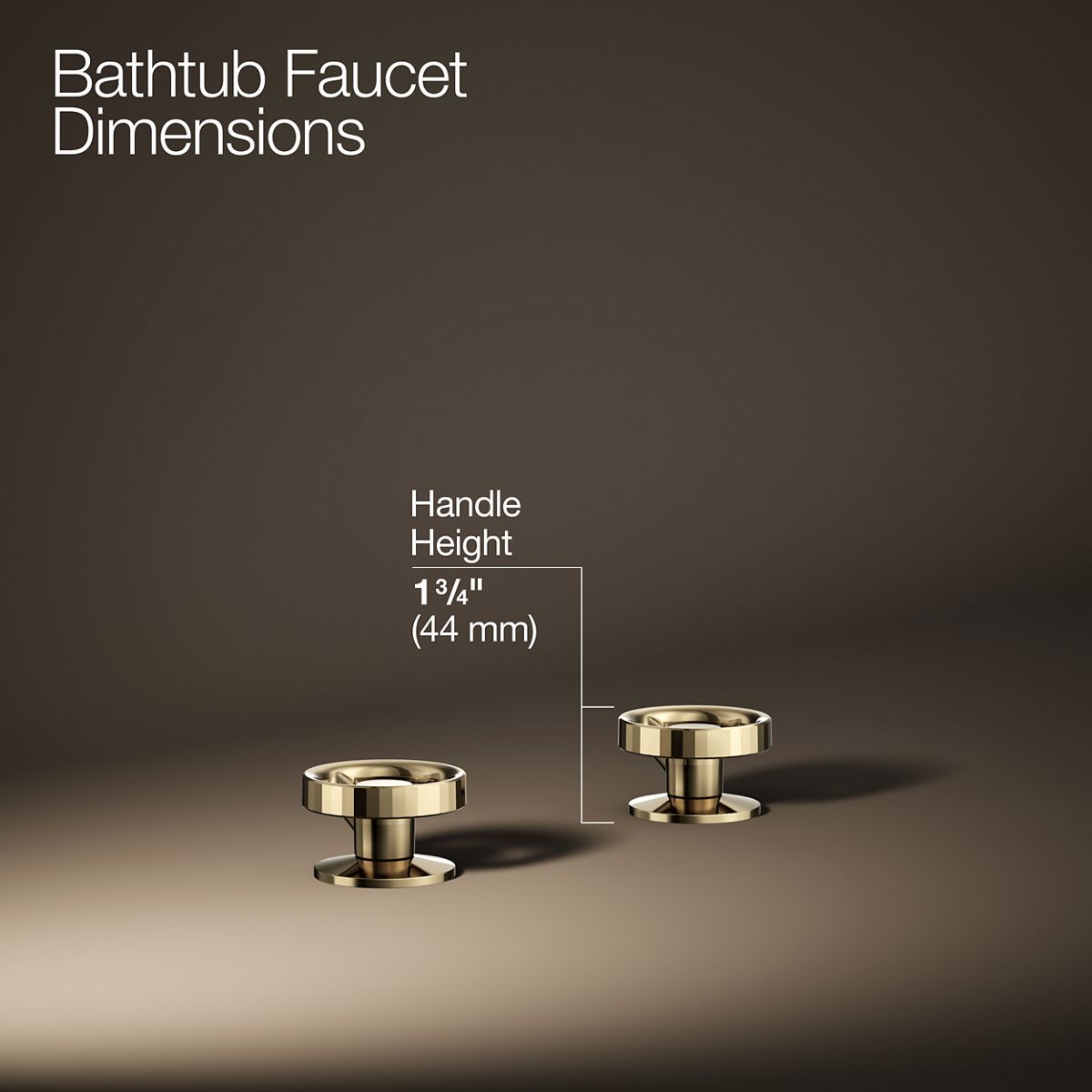 KOHLER Components Deck-mount bath faucet handles with Industrial design