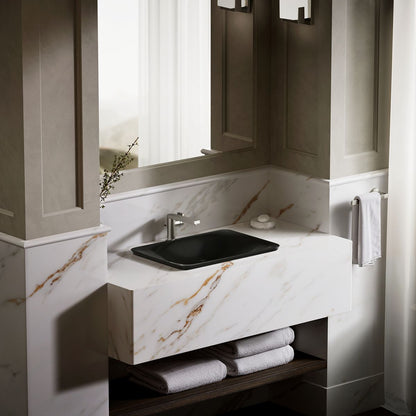 KOHLER K-7799 Carillon 21-1/4" rectangular drop-in bathroom sink, no overflow