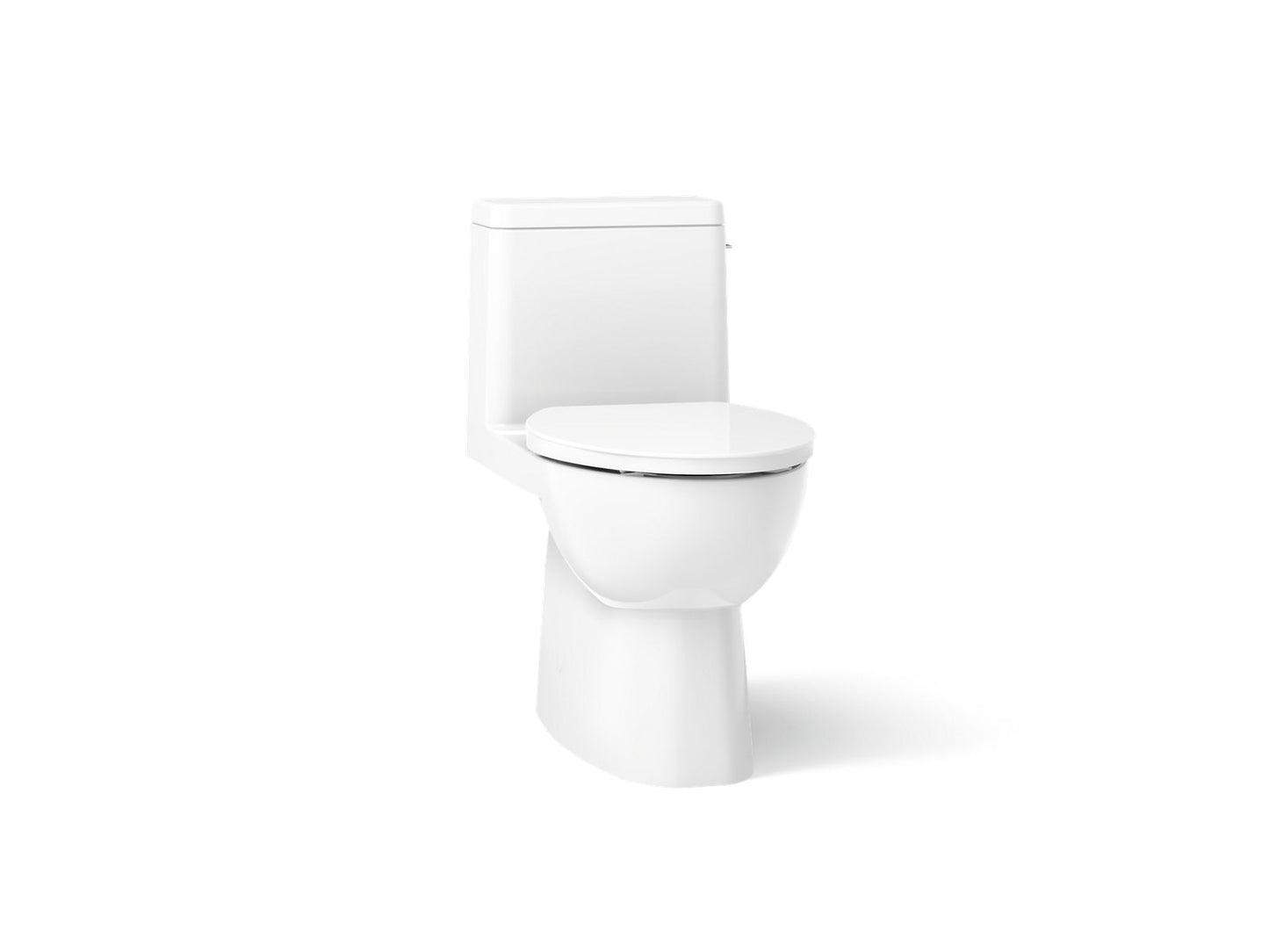 KOHLER K-78080-RA Reach One-piece compact elongated toilet with skirted trapway, 1.28 gpf