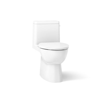 KOHLER K-78080-RA Reach One-piece compact elongated toilet with skirted trapway, 1.28 gpf