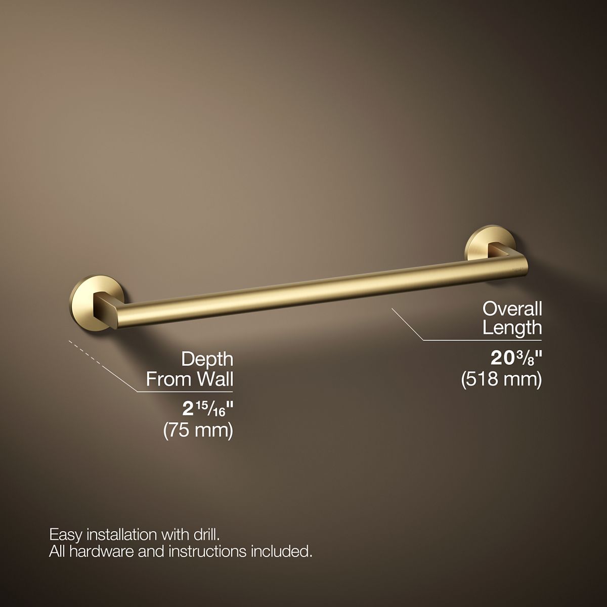 KOHLER Components 18" towel bar