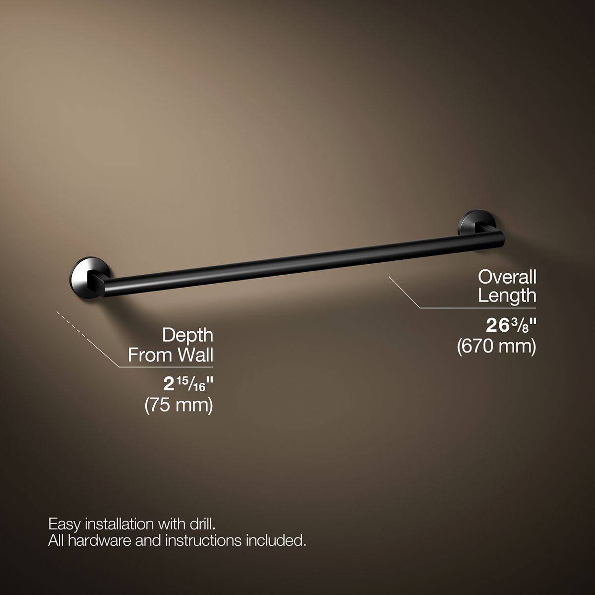 KOHLER Components 24" towel bar