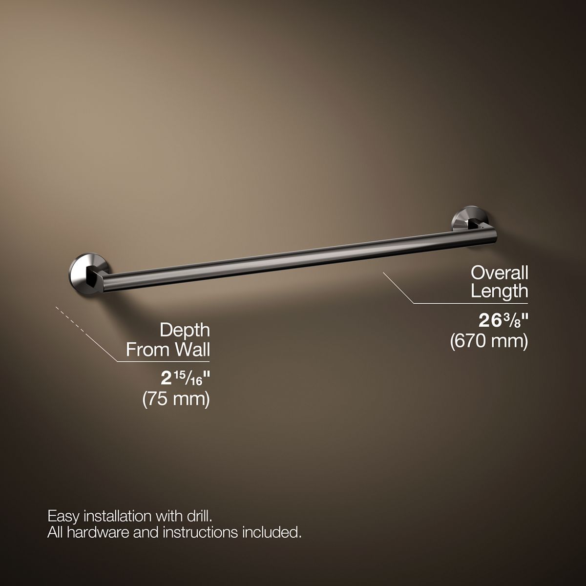 KOHLER Components 24" towel bar