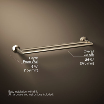 KOHLER Components Double towel bar