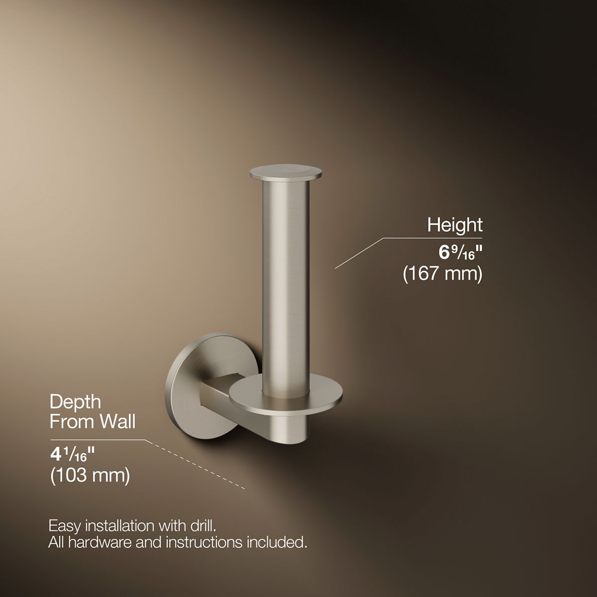 KOHLER Components Vertical toilet paper holder
