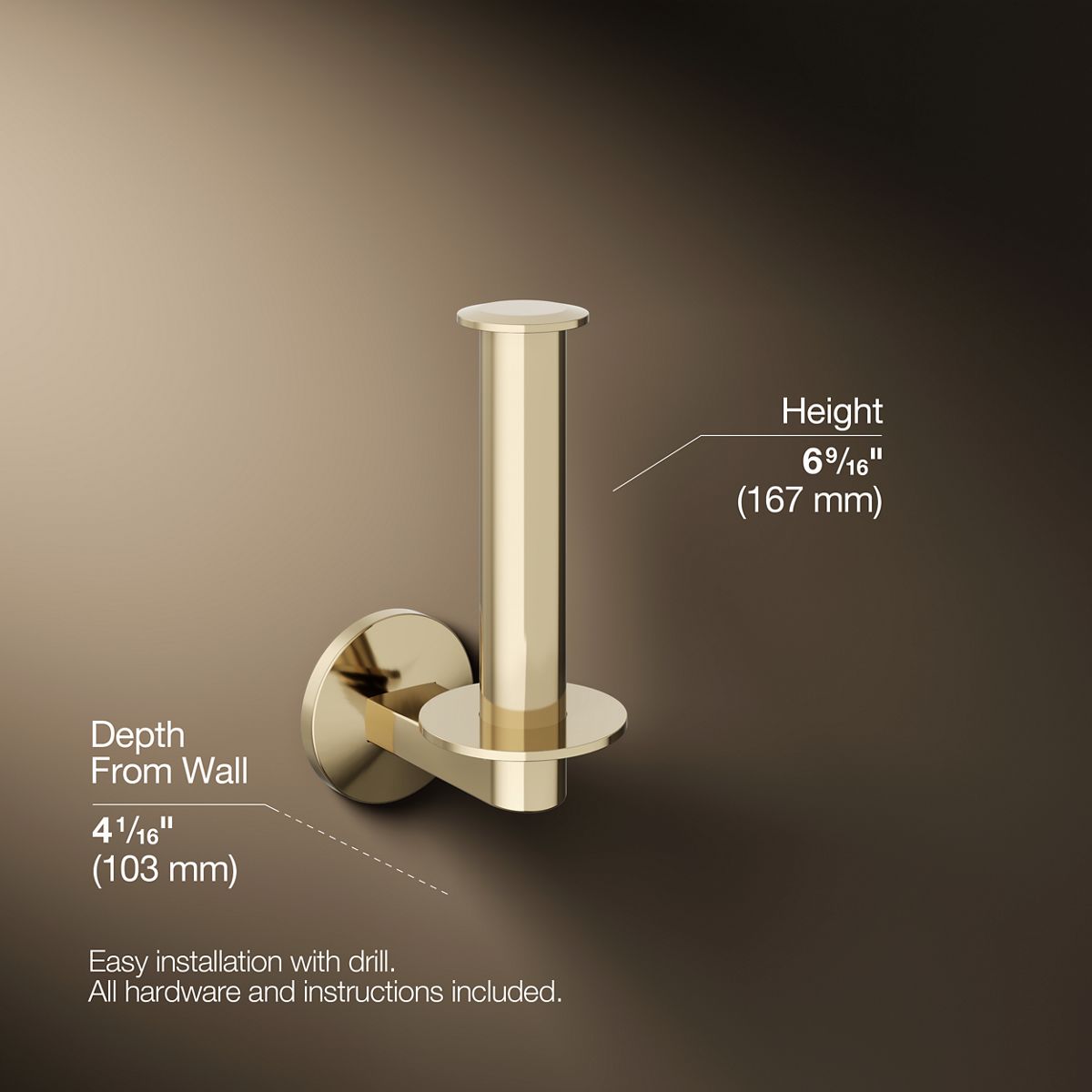 KOHLER Components Vertical toilet paper holder