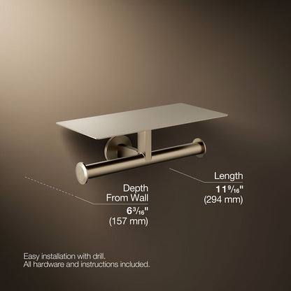 KOHLER Components Covered double toilet paper holder