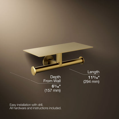 KOHLER Components Covered double toilet paper holder