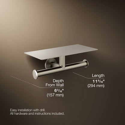 KOHLER Components Covered double toilet paper holder