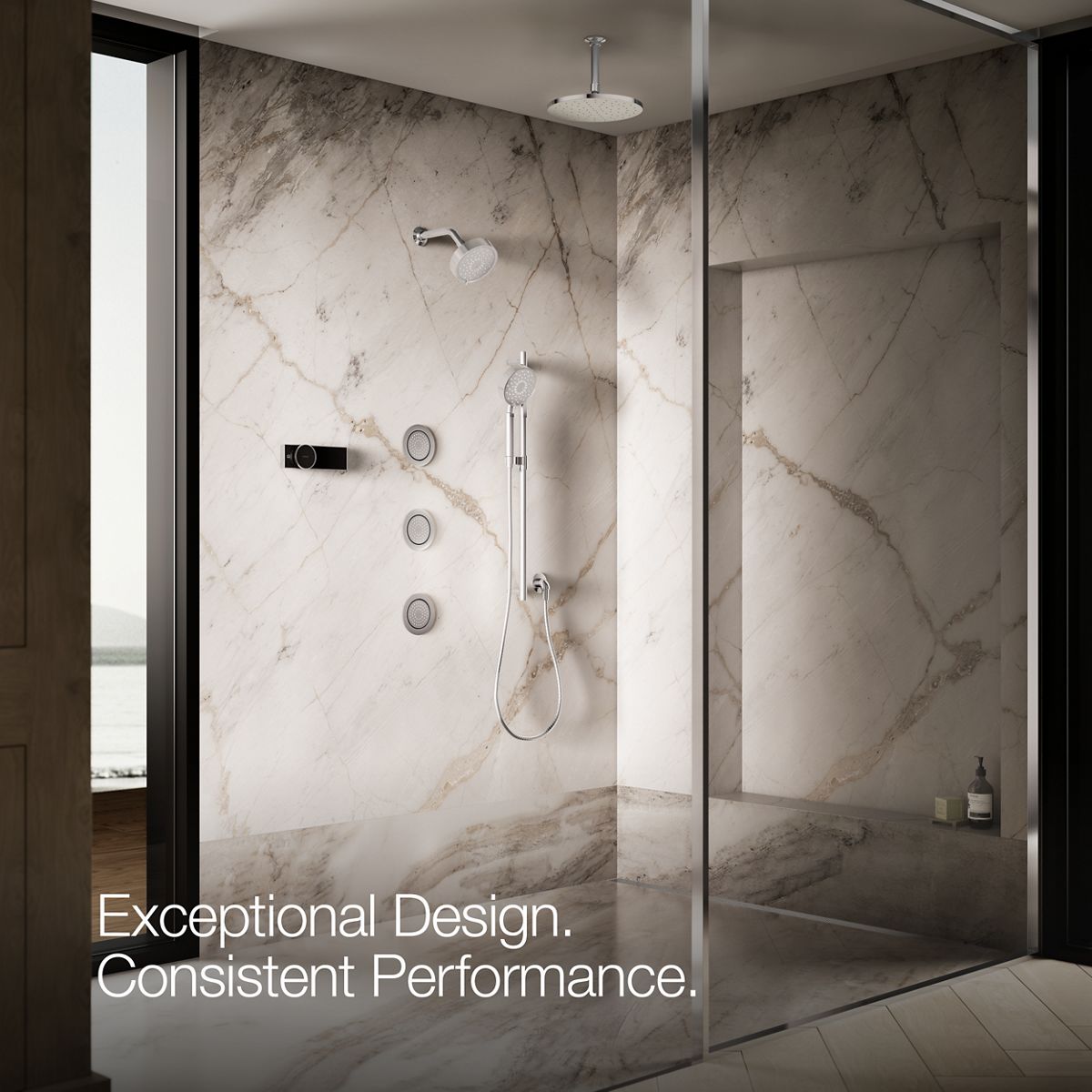 KOHLER WaterTile Round 54-nozzle single-function body spray, 2.0 gpm