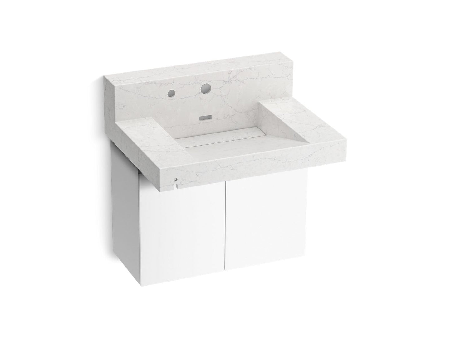 KOHLER K-81024-BPW Constellation 30" wall-mount lavatory system with backsplash