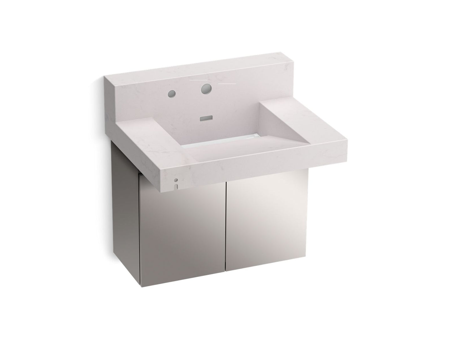 KOHLER K-81024-BSS Constellation 30" wall-mount lavatory system with backsplash