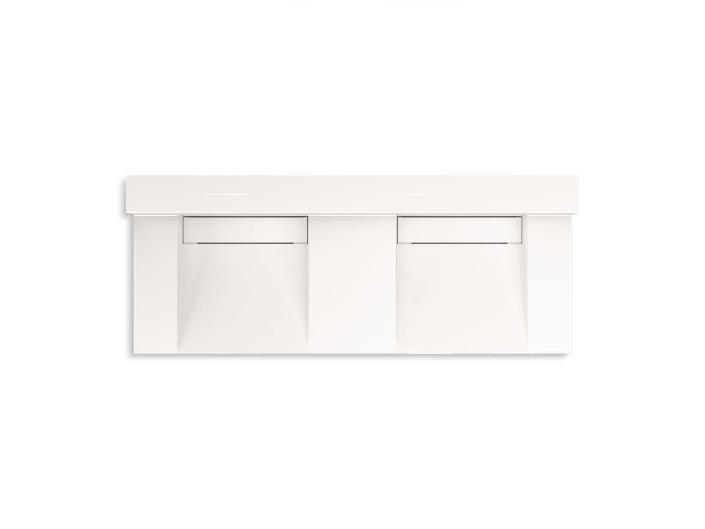 KOHLER K-81025-BPW Constellation 60" wall-mount basin lavatory system with backsplash