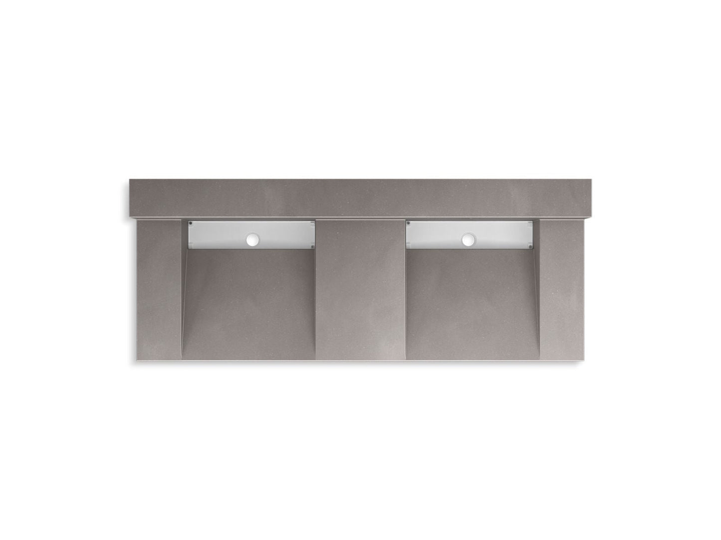 KOHLER K-81025-BSS Constellation 60" wall-mount basin lavatory system with backsplash