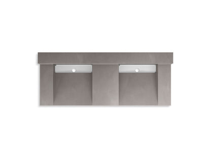 KOHLER K-81025-BSS Constellation 60" wall-mount basin lavatory system with backsplash