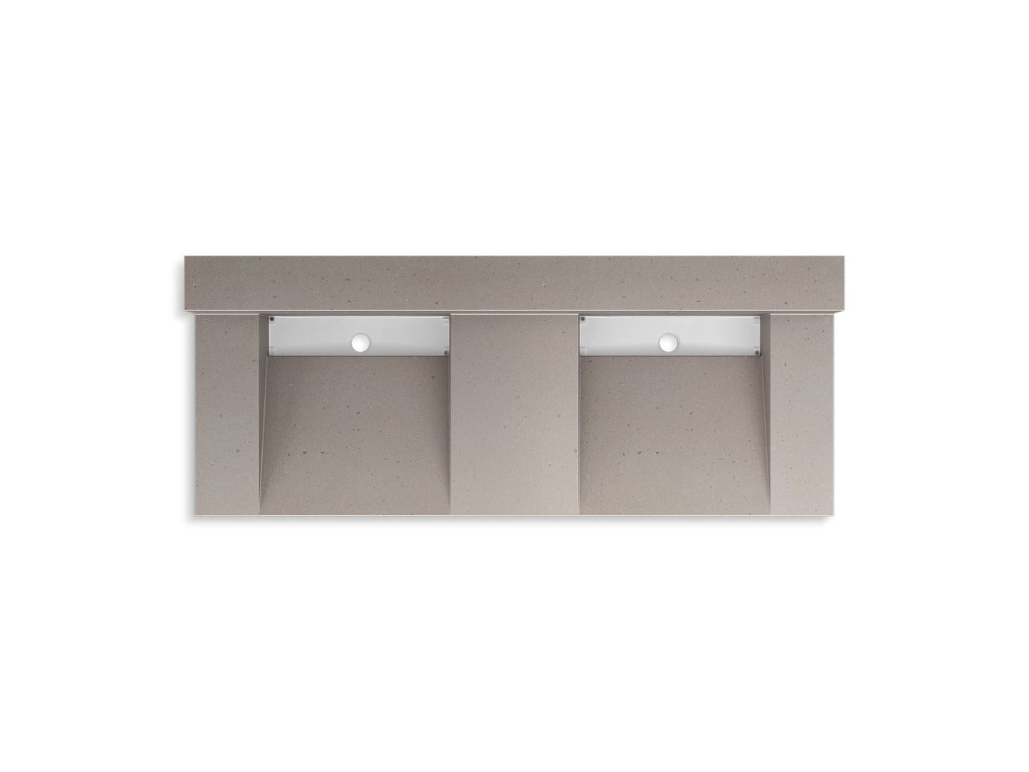 KOHLER K-81025-BSS Constellation 60" wall-mount basin lavatory system with backsplash