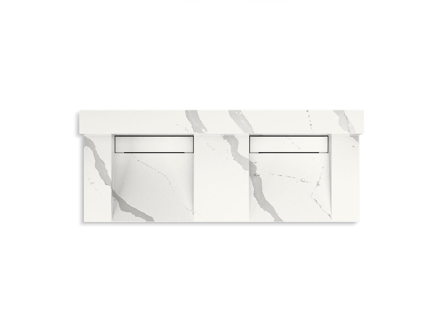 KOHLER K-81025-BSS Constellation 60" wall-mount basin lavatory system with backsplash