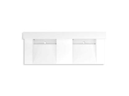 KOHLER K-81025-BSS Constellation 60" wall-mount basin lavatory system with backsplash