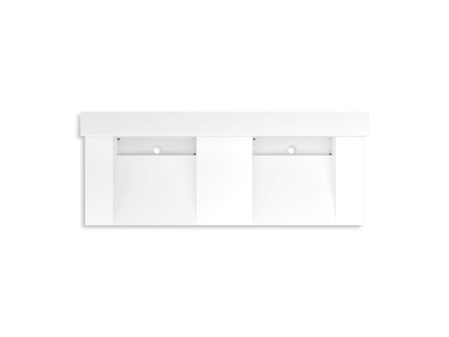 KOHLER K-81025-BSS Constellation 60" wall-mount basin lavatory system with backsplash