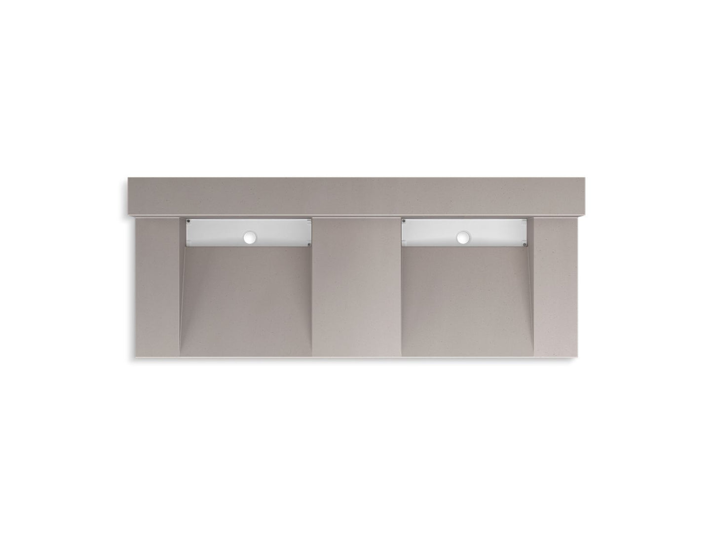 KOHLER K-81025-BSS Constellation 60" wall-mount basin lavatory system with backsplash