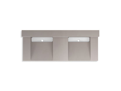 KOHLER K-81025-BSS Constellation 60" wall-mount basin lavatory system with backsplash