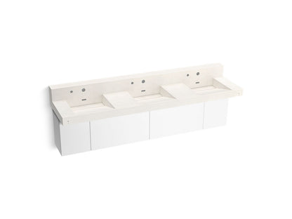 KOHLER K-81026-BPW Constellation 90" wall-mount basin lavatory system with backsplash