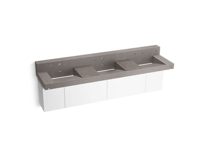 KOHLER K-81026-BPW Constellation 90" wall-mount basin lavatory system with backsplash