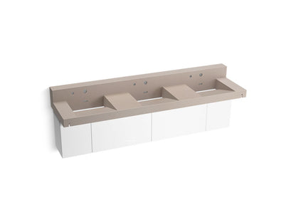 KOHLER K-81026-BPW Constellation 90" wall-mount basin lavatory system with backsplash